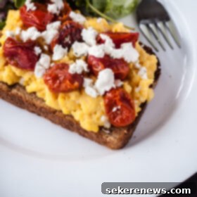 Velvety Scrambled Eggs with Roasted Tomatoes and Goat Cheese 6 Bain Marie Scrambled Eggs with Roasted Tomatoes and Goat Cheese