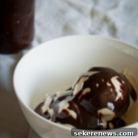 Decadent Chocolate Peppermint Syrup 5 Homemade Chocolate Peppermint Syrup in a glass jar, perfectly cooled and ready for immediate use