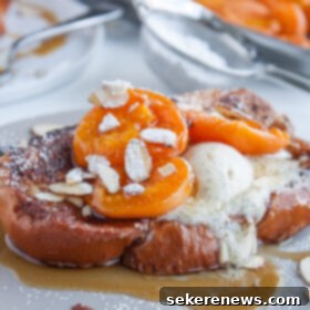 Delicious Challah French Toast with Roasted Apricots and Vanilla Mascarpone 7 Challah French Toast with Roasted Apricots and Vanilla Mascarpone
