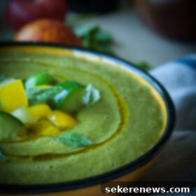 Velvety Heirloom Tomato Avocado Gazpacho 7 Creamy Heirloom Tomato and Avocado Gazpacho