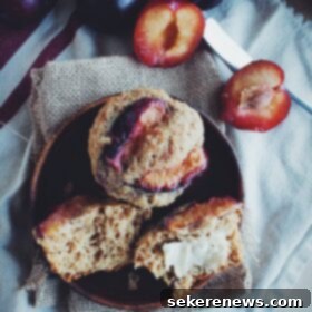 Spiced Plum Ginger Muffins 8 Plum Ginger Muffins