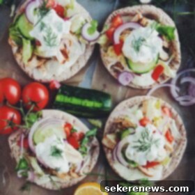Zesty Chicken Pitas with Whipped Feta & Tzatziki 9 Homemade Chicken Pitas with Jalapeño Whipped Feta and Quick Tzatziki