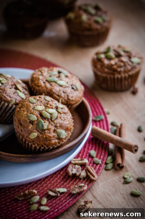 Wholesome Pumpkin Carrot Pecan Muffins 7 Healthy Pumpkin Carrot Pecan Muffins |