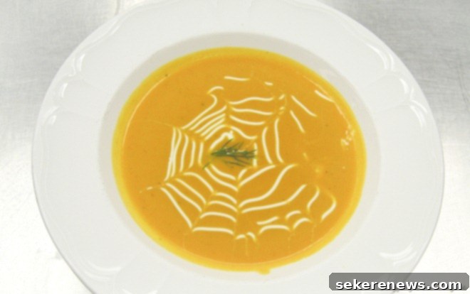Day 48: Succulent Trout Paupiettes, Creamy Butternut Squash Soup, and Luscious Berry Cake 4 Butternut Squash Soup Plated