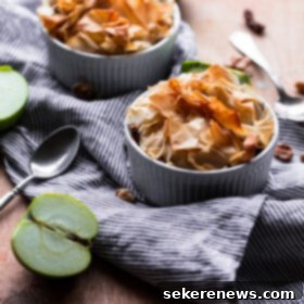 Golden Phyllo Apple Walnut Delights 5 Individual Apple Walnut Phyllo Pies