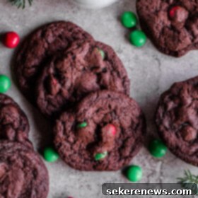 MMs Mint Chocolate Holiday Cookies 7 M&M Holiday Mint Chocolate Cookies