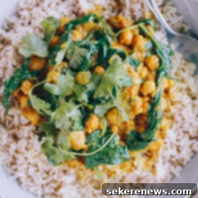 Indian Chicken and Chickpea Stew 8 Braised Indian Chicken with Chickpeas and Spinach