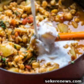 Spiced Vegan Cauliflower, Potato & Chickpea Curry 3 Simple Vegan Cauliflower, Potato, and Chickpea Curry