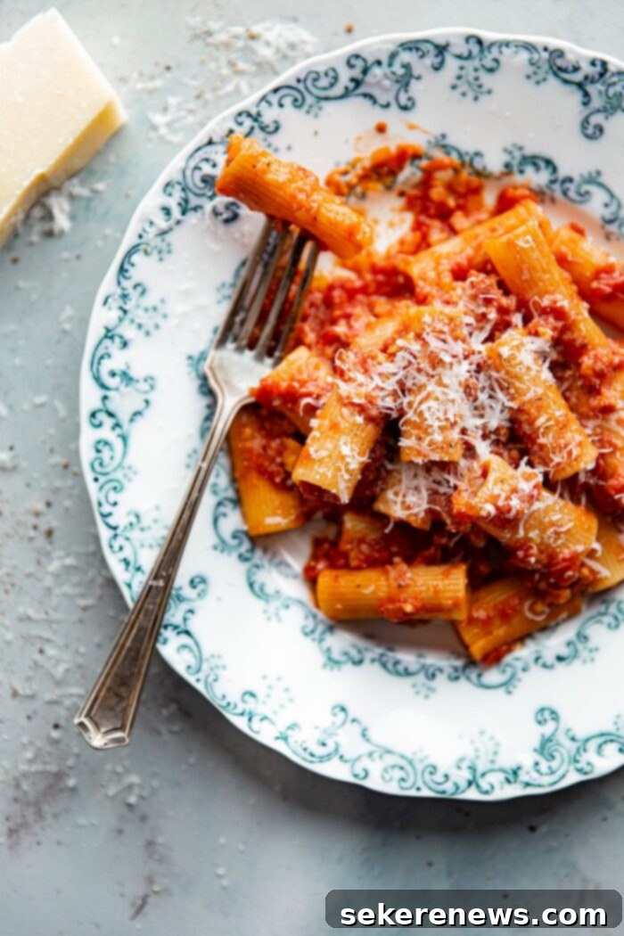 Classic Amatriciana Pasta 6 Pasta Amatriciana with Pecorino