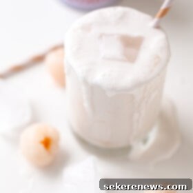 Coco Lychee Dream 2 Coconut Lychee Colada. A refreshing rum cocktail made with lychees, coconut milk, coconut water, and Bacardi!