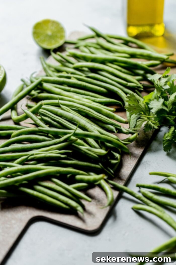 Blistered Snap Beans with Zesty Cilantro Dressing 4 Charred Green Bean Ingredients