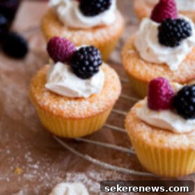 Sweet Corn Cakes with Mascarpone Dream and Berry Jewels 8 Mini Cornmeal Cakes with Whipped Mascarpone and Fresh Berries