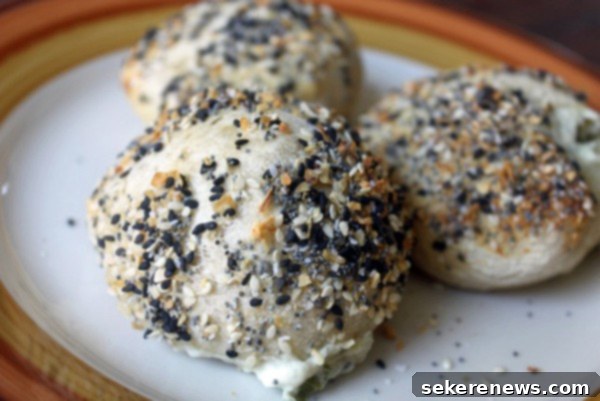 9 Everything Bagel Inspired Dishes 8 Everything Bagel Bombs, stuffed with cream cheese and baked.