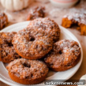 Pumpkin Doughnuts Crowned with Cardamom Crumble 8 Baked Pumpkin Doughnuts with Cardamom Crumble. So EASY, fluffy, and flavorful!