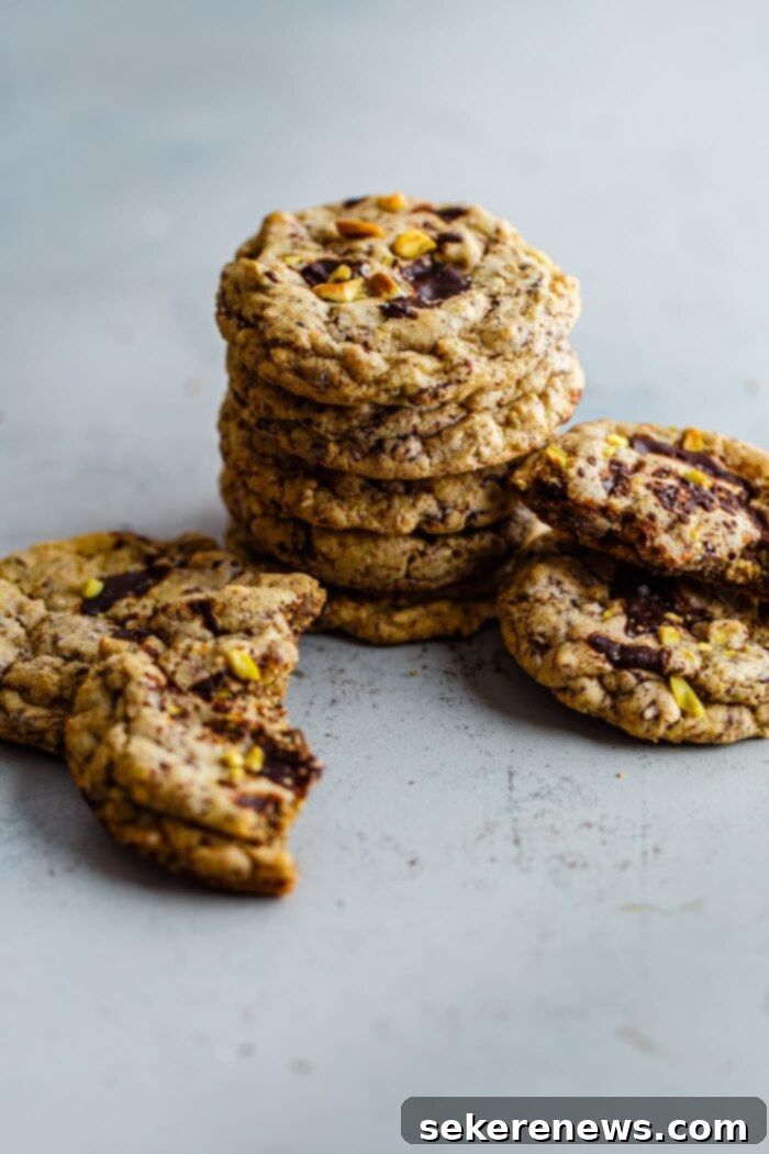 Orange Pistachio Chocolate Chip Cookies 8 Orange Pistachio Chocolate Chunk Cookies