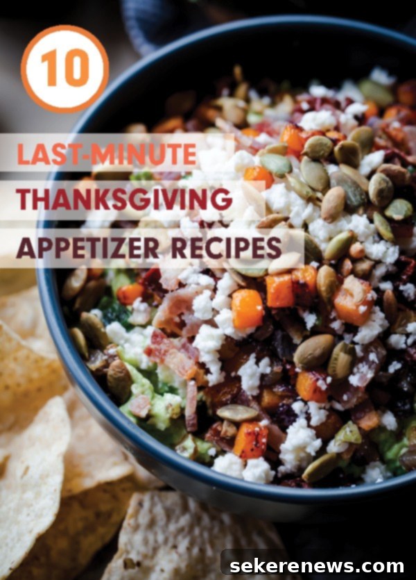 Whip Up These 10 Last-Minute Thanksgiving Appetizers 2 Easy and Simple Last-Minute Thanksgiving Appetizers - a platter of delicious quick holiday starters with crackers, dips, and cheeses.
