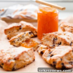 Sunny Orange Chocolate Chunk Scones with a Zesty Glaze 7 Orange Chocolate Chunk Scones with Orange Glaze
