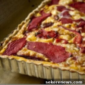 Smoky Red Pepper and Chèvre Tart 4 Roasted Red Pepper and Goat Cheese Tart