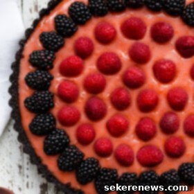 Decadent Chocolate & Zesty Citrus Tart with Fresh Berries 2 Triple-Citrus Tart with Chocolate Crust and Berries