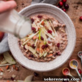 Warm Overnight Apple Cranberry Steel Cut Oats 6 Slow Cooker Steel Cut Oats with Apple and Cranberries. A delicious, healthy crockpot breakfast that is ready for you when you wake up!