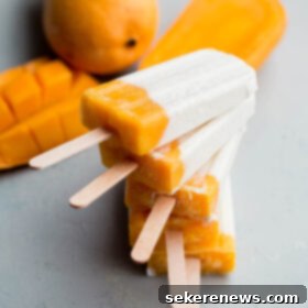 Golden Mango Lassi Pops 5 Mango Lassi Popsicles - a delicious and healthy frozen treat.