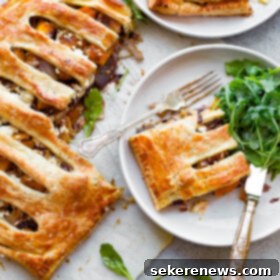 Butternut Squash, Feta, and Radicchio Savory Pie 15 Butternut Squash Pie - a savory puff pastry pie filled with roasted butternut squash, shallots, radicchio, and feta cheese!