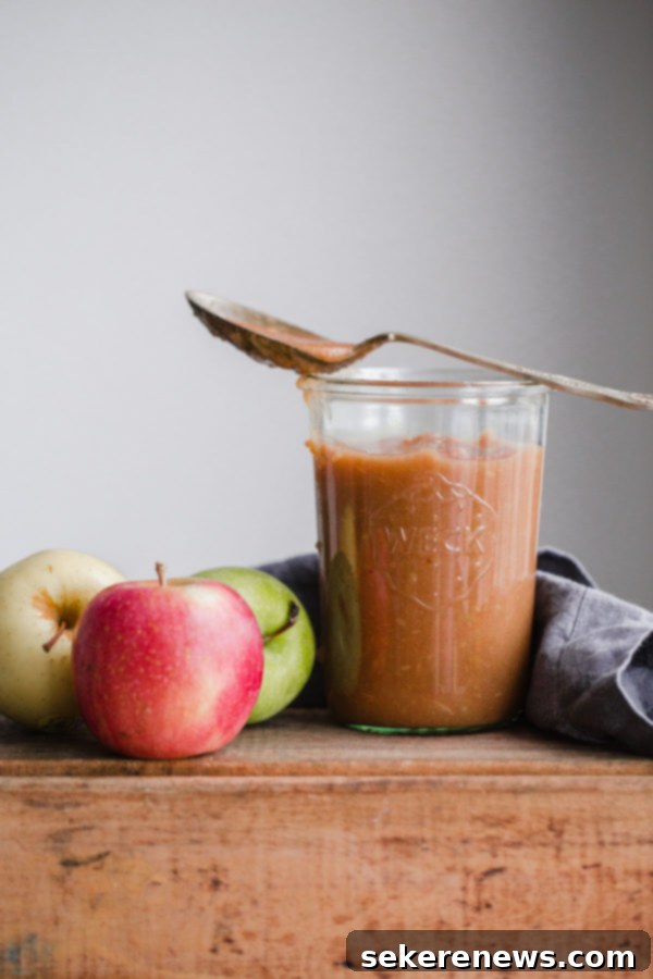 Instant Pot Apple Sauce - this EASY pressure cooker apple sauce recipe contains zero added sugar, requires zero peeling, and can be made in less than 30 minutes! Serve it with Greek yogurt and granola for a healthy breakfast. #instantpot #applesauce #apple Instant Pot Apple Sauce