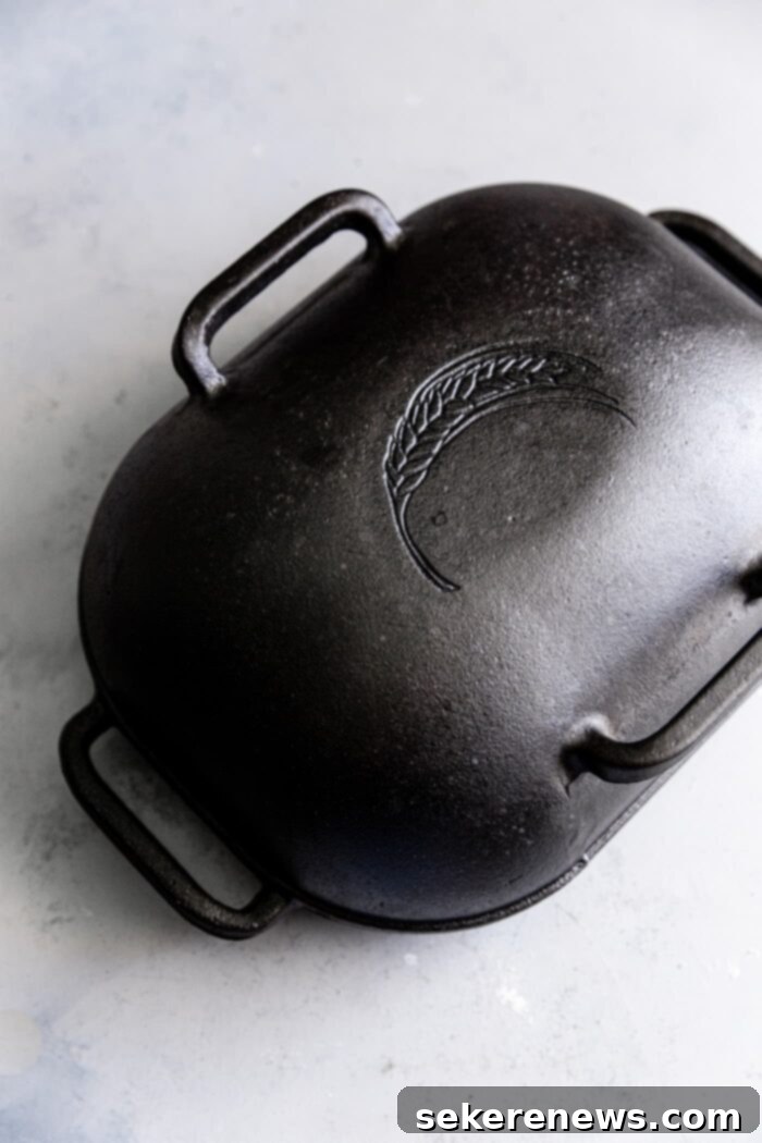 Sourdough Success: Essential Tools and Guides 5 The Challenger Bread Pan, a heavy-duty cast iron pan specifically designed for superior sourdough baking results