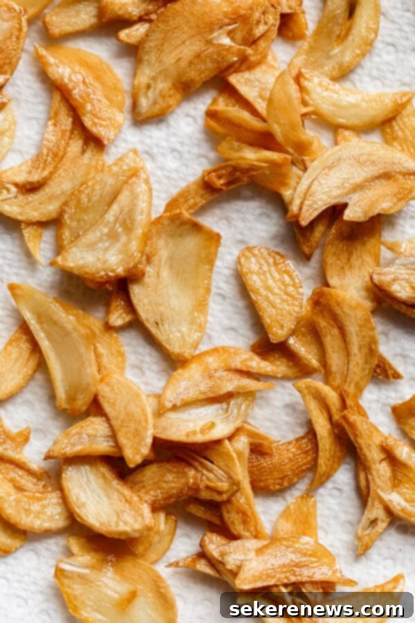How to Make Crispy Garlic Chips - An easy, no-fuss tutorial on how to make crispy garlic chips at home, and ways to incorporate them into your cooking repertoire. Crispy Garlic Chips