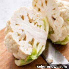 Mastering Cauliflower Cutting 7 Sliced Head of Cauliflower