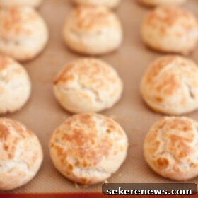 Golden Triple Cheese Gougères 9 Triple Cheese Gougeres