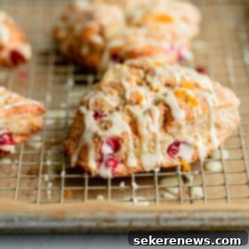 Zesty Cranberry Orange Scones 10 Cranberry Orange Scones with Orange Glaze