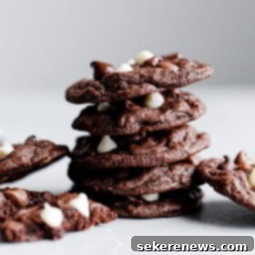 Triple Chocolate Dream Cookies 8 Stacked Triple Chocolate Cookies