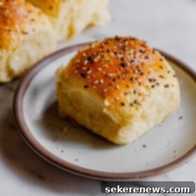 Homemade Everything Dinner Rolls 22 Everything Dinner Roll on Plate