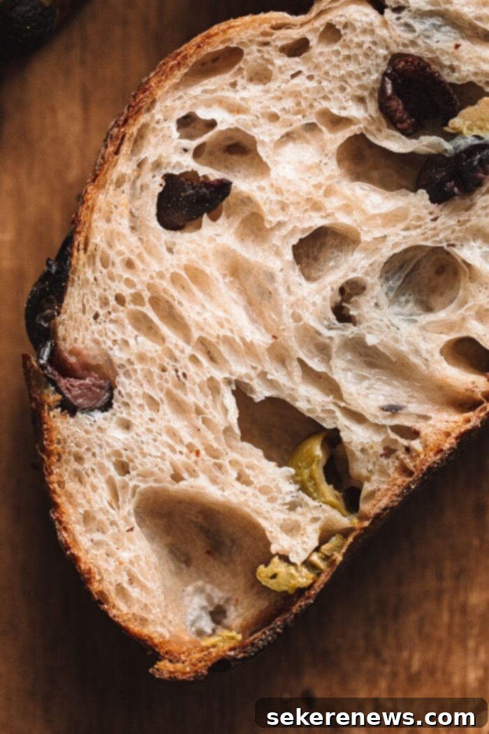 Beyond the Bag Understanding Bread Flour and All Purpose 7 Slice of Open-Crumb Airy Sourdough Bread