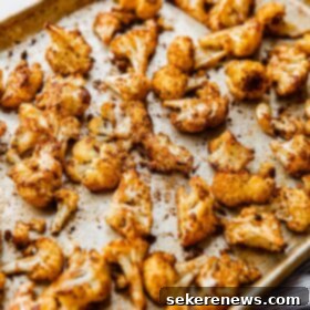 Golden Spiced Cauliflower 11 Spiced Roasted Cauliflower on Sheet Pan