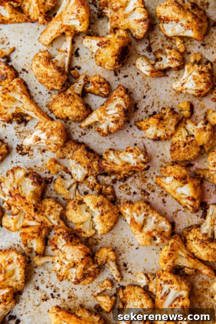 Golden Spiced Cauliflower 4 Spiced Roasted Cauliflower on Sheet Pan