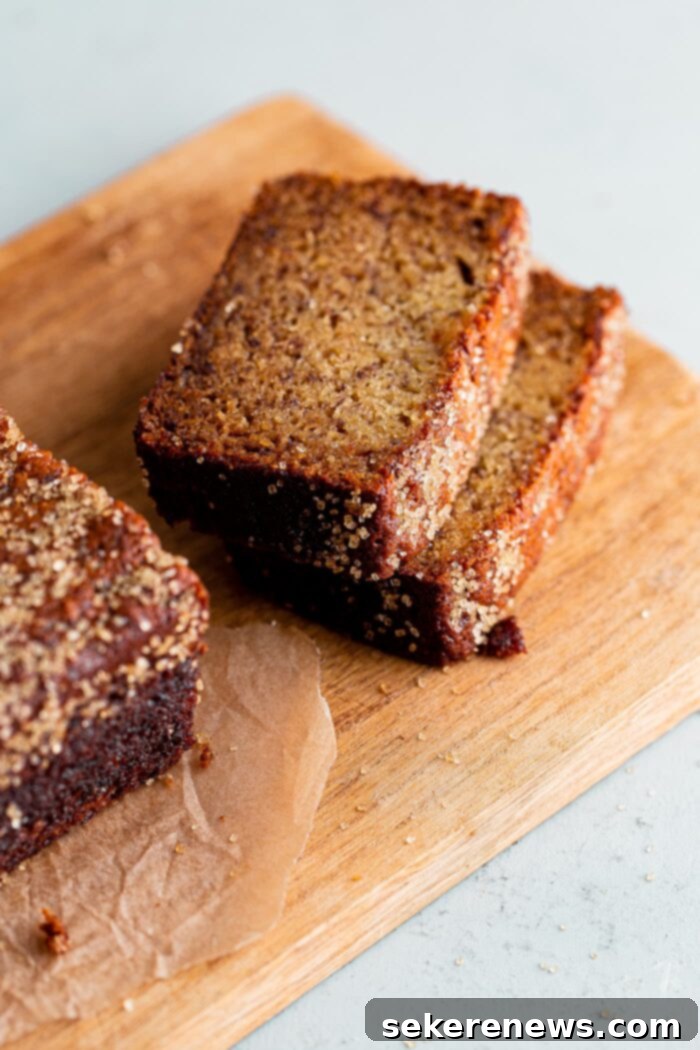 Ultimate Moist Banana Bread 11 Full Loaf of Moist Banana Bread with Turbinado Sugar Topping