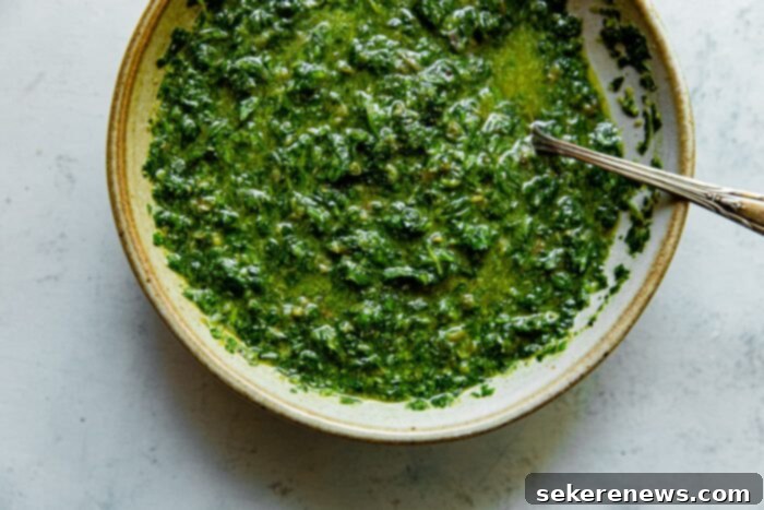 Garden Green Zest 4 Herb Salsa Verde in Bowl