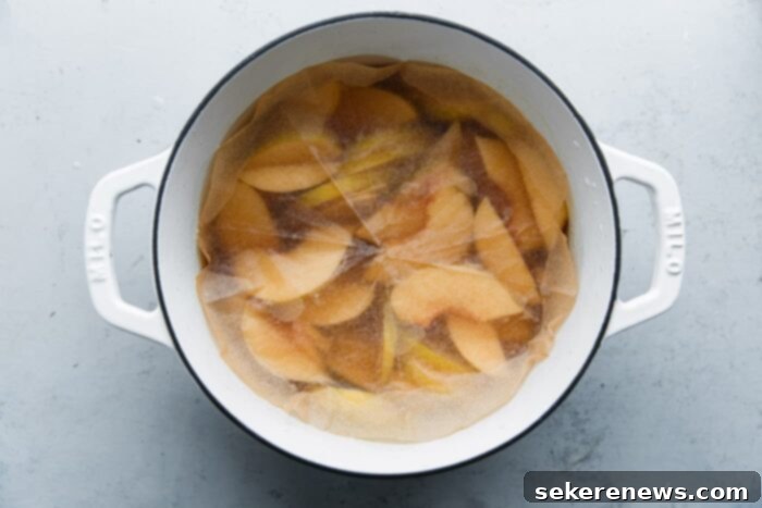 Golden Poached Quince 8 Cartouche Covered Poached Fruit