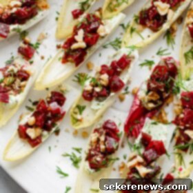 Endive Canapés with Beet and Goat Cheese 10 Beet and Goat Cheese Endive Bites