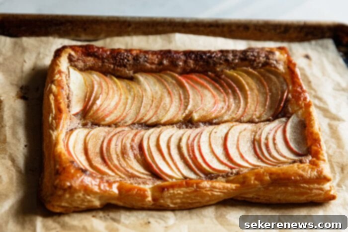 Golden Apple Puff Pastry Tart 11 Baked Puff Pastry Apple Tart