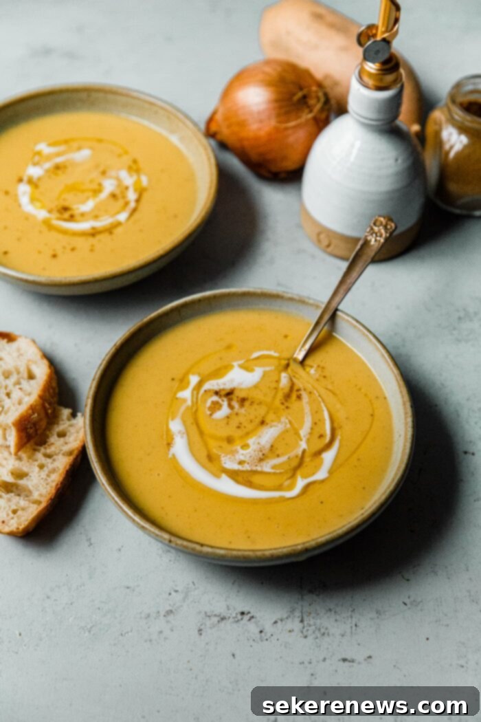 Golden Roasted Sweet Potato and Acorn Squash Soup 2 Roasted Acorn Squash Sweet Potato Soup