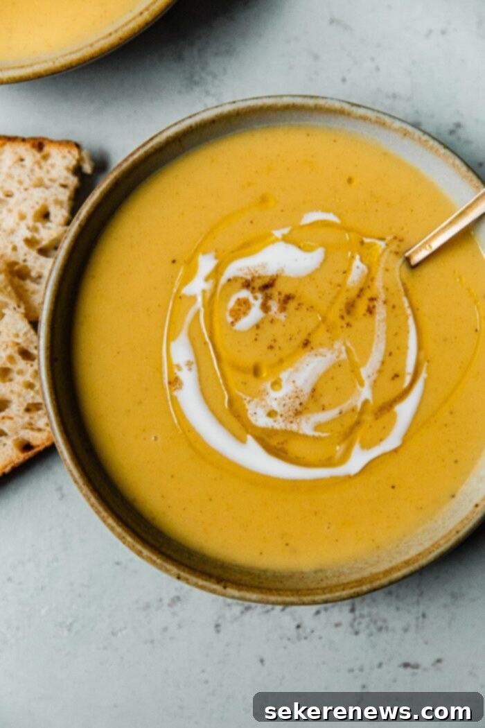 Golden Roasted Sweet Potato and Acorn Squash Soup 4 Roasted Acorn Squash Sweet Potato Soup