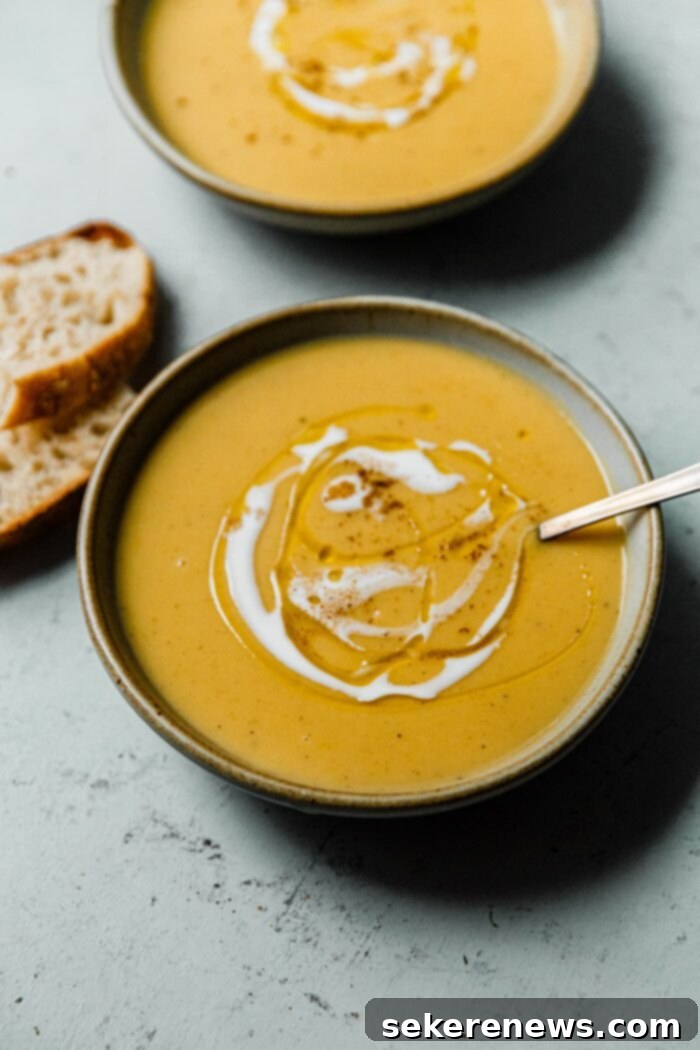 Golden Roasted Sweet Potato and Acorn Squash Soup 5 Roasted Acorn Squash Sweet Potato Soup