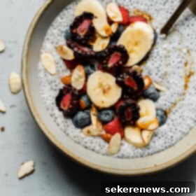 Effortless Overnight Chia Delight 9 Chia Pudding Recipe - Creamy, lightly sweetened overnight chia pudding with berries