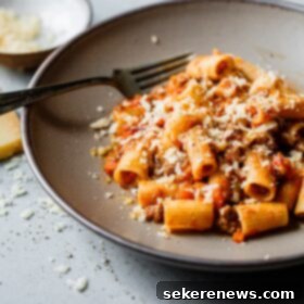 Marcella Hazan's Classic Bolognese 10 Marcella Hazan Bolognese sauce with fresh basil