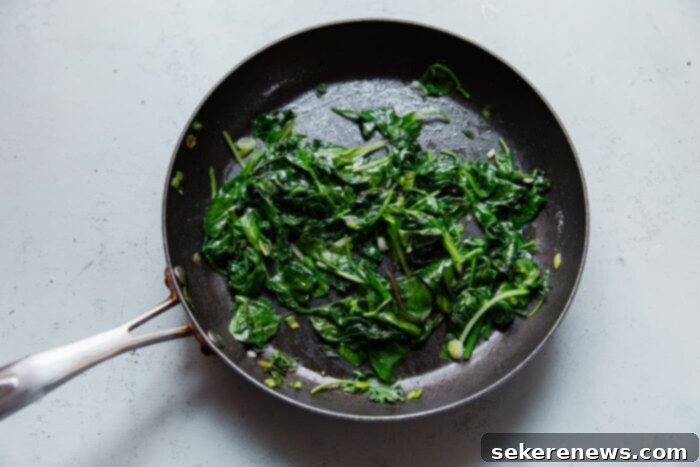 Fluffy Cheesy Scramble with Fresh Greens 7 Sautéed Greens with Scallions