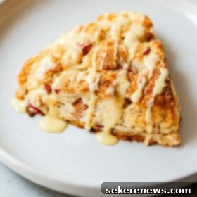 Orange Glazed Rhubarb Scones 12 Rhubarb Scones with Orange Glaze