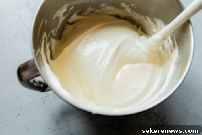 Patriotic Pride Cake 6 Sponge cake batter in a mixing bowl, light and airy.